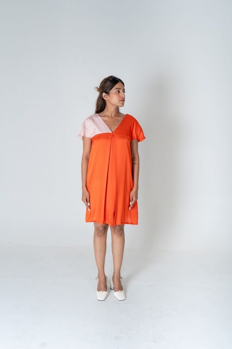 Orange-Pink Short Dress