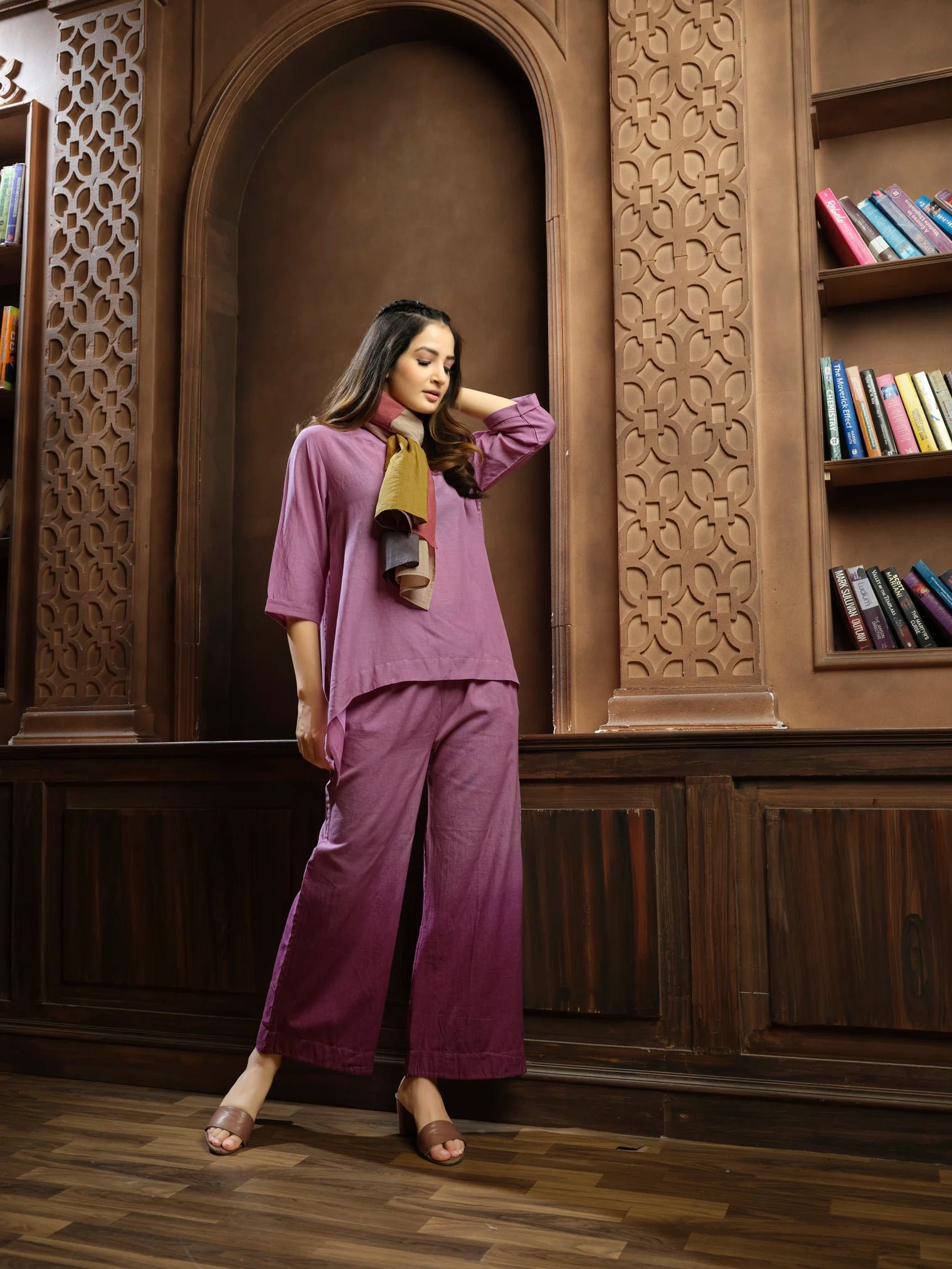 Anvyaa Purple Bamboo Co Ord Set