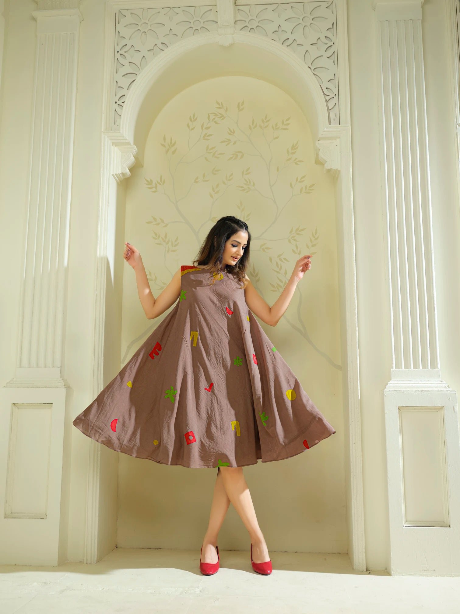 Anvyaa Bamboo Flare Dress