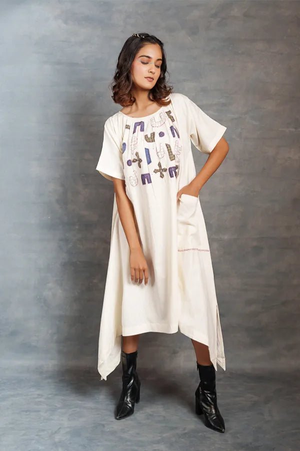 Eco angles dress Playful - Wht