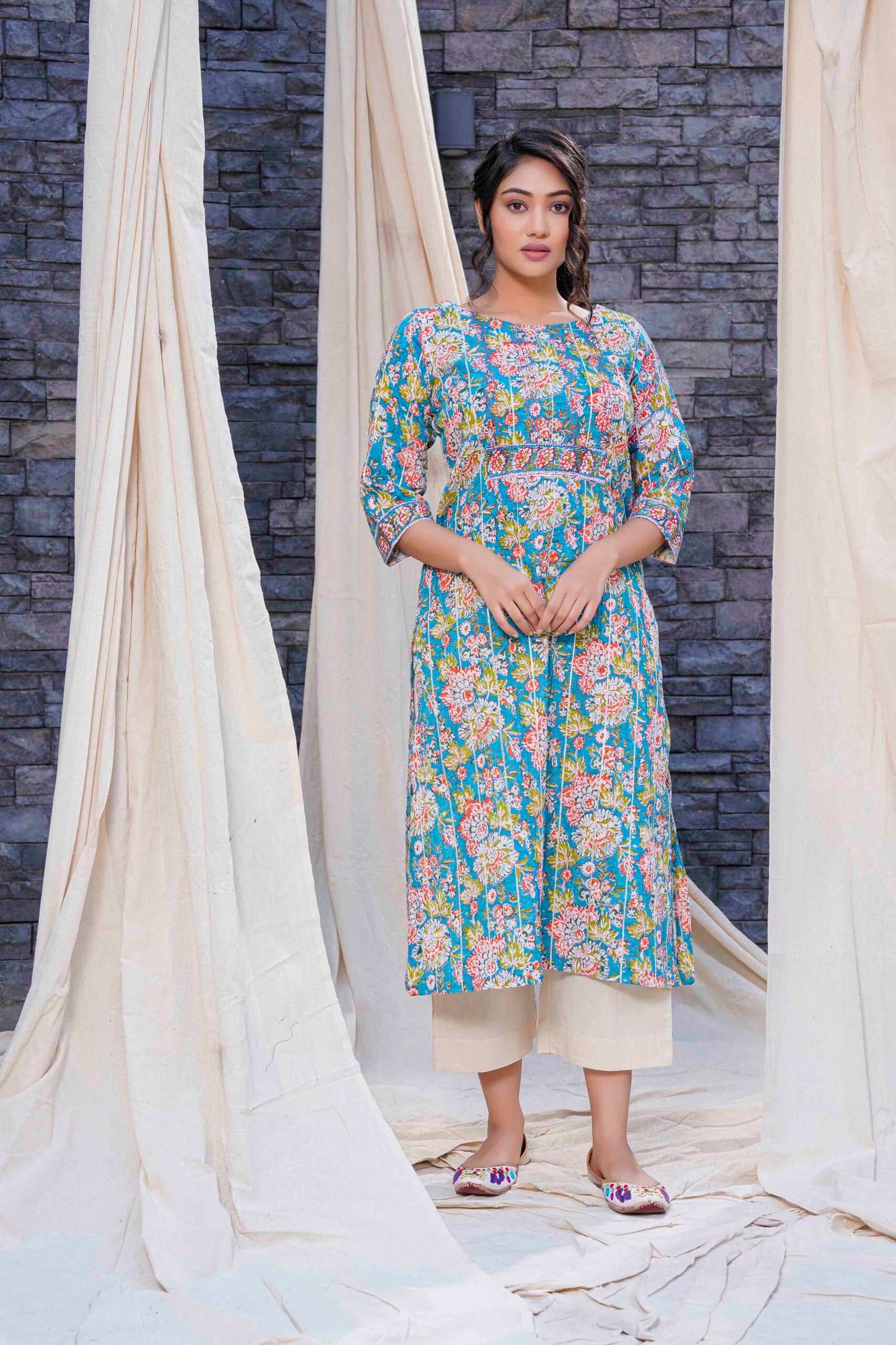Timeless Blue Hand Blocked Kurta