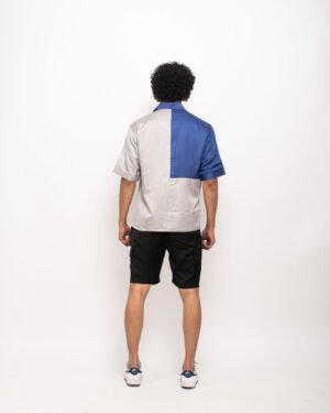 Grey Bluecolorblockedshirt 5 1