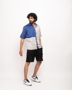 Grey Blue Colorblocked Co Ord Set 2