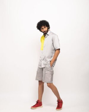 Grey Neon Colorblocked Co Ord Set 2