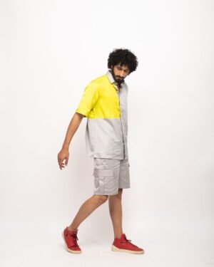 Grey Neon Colorblocked Co Ord Set 4