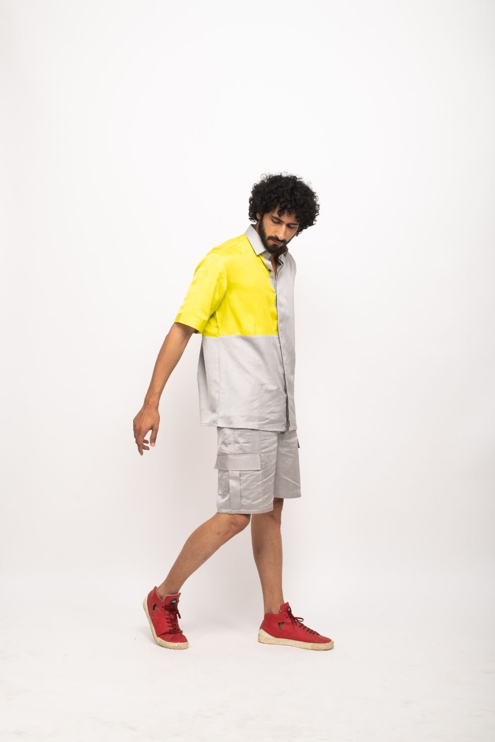 Grey Neon Colorblocked Co Ord Set 4