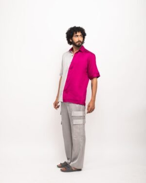 Grey Wine Colorblocked Co Ord Set 3