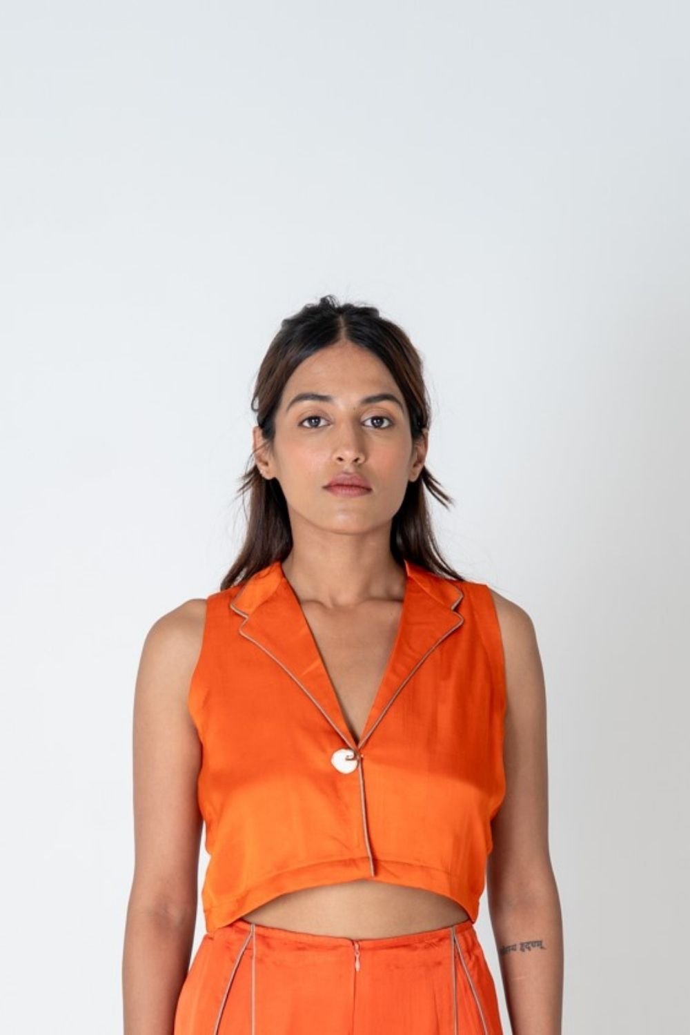 Orange Waistcoat Top