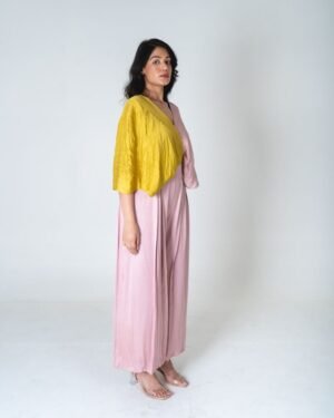 Pink Yellowcolor Blockedjumpsuit 4