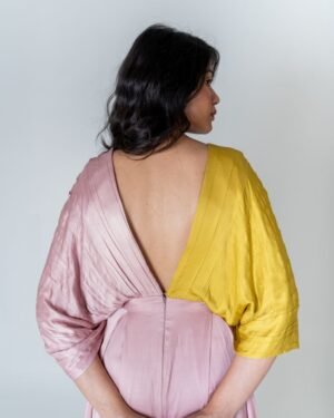 Pink Yellowcolor Blockedjumpsuit 5