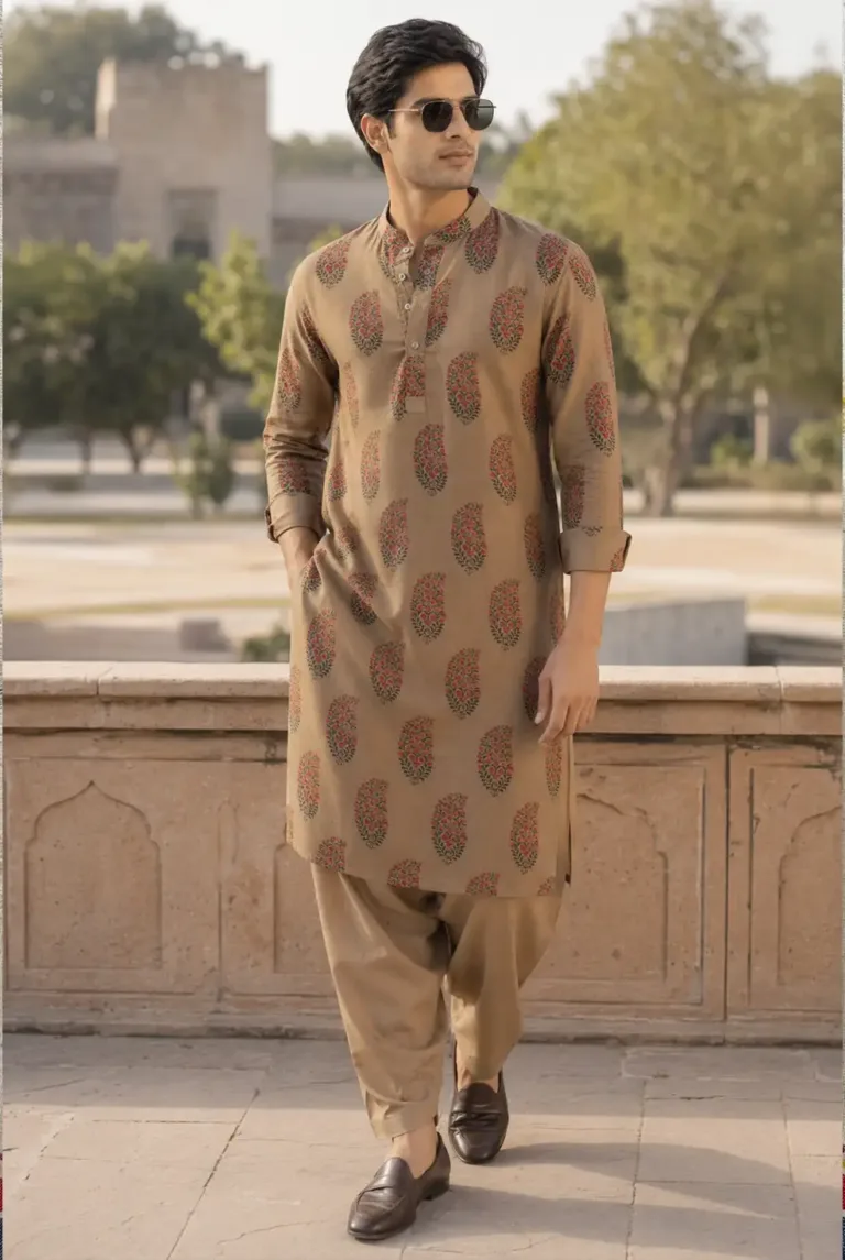 Rajan Chanderi Kurta Sand