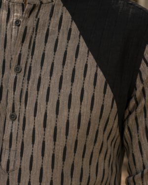 SAGA COTTON IKAT KURTA GREY 003