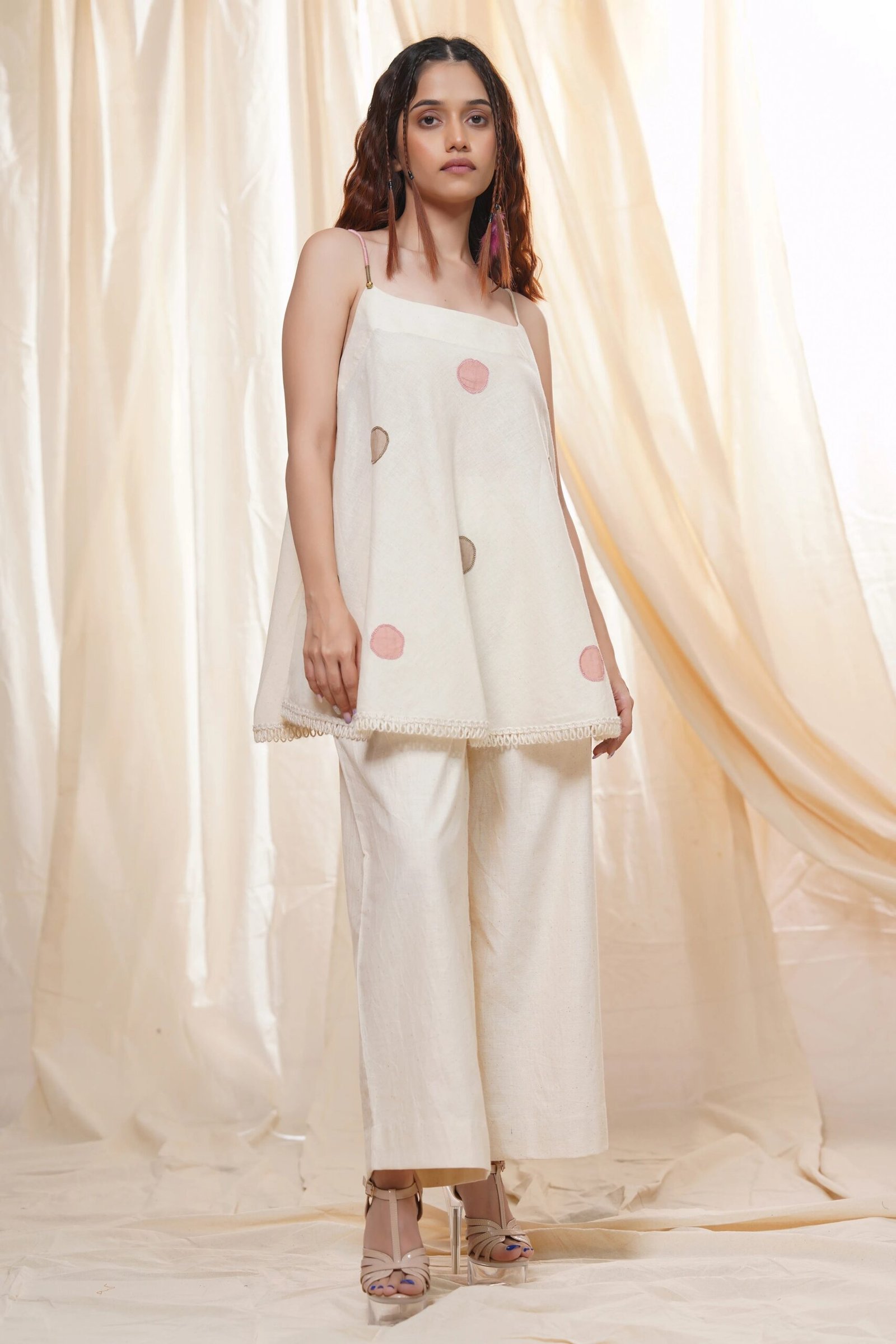 Subtle Dots Spaghetti Top Off 2
