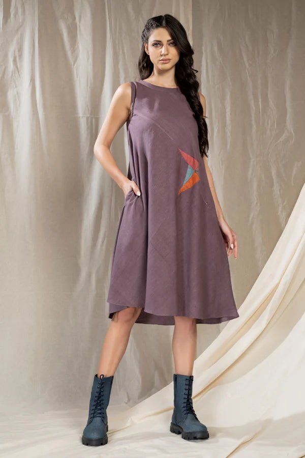 Triangular Tales Knee Length Dress
