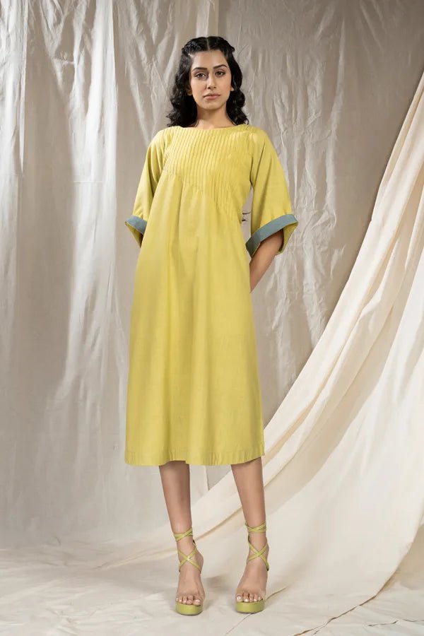 PinTuck Perfection Lime Dress