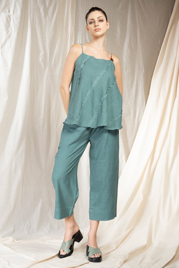 Simple Essence Teal Kadi Co Ord Set