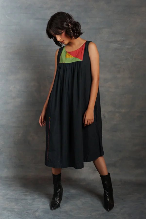 Handwoven Khadi Appliqué Dress with
