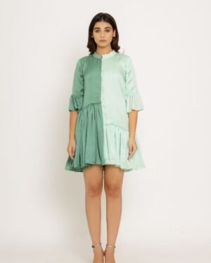 Teal TeaGreenHalf HalfDress 2