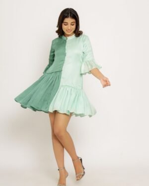 Teal TeaGreenHalf HalfDress 4