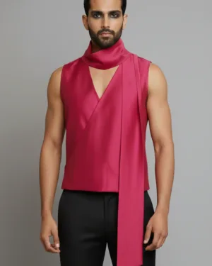 VALZ Red Satin Shirt 1