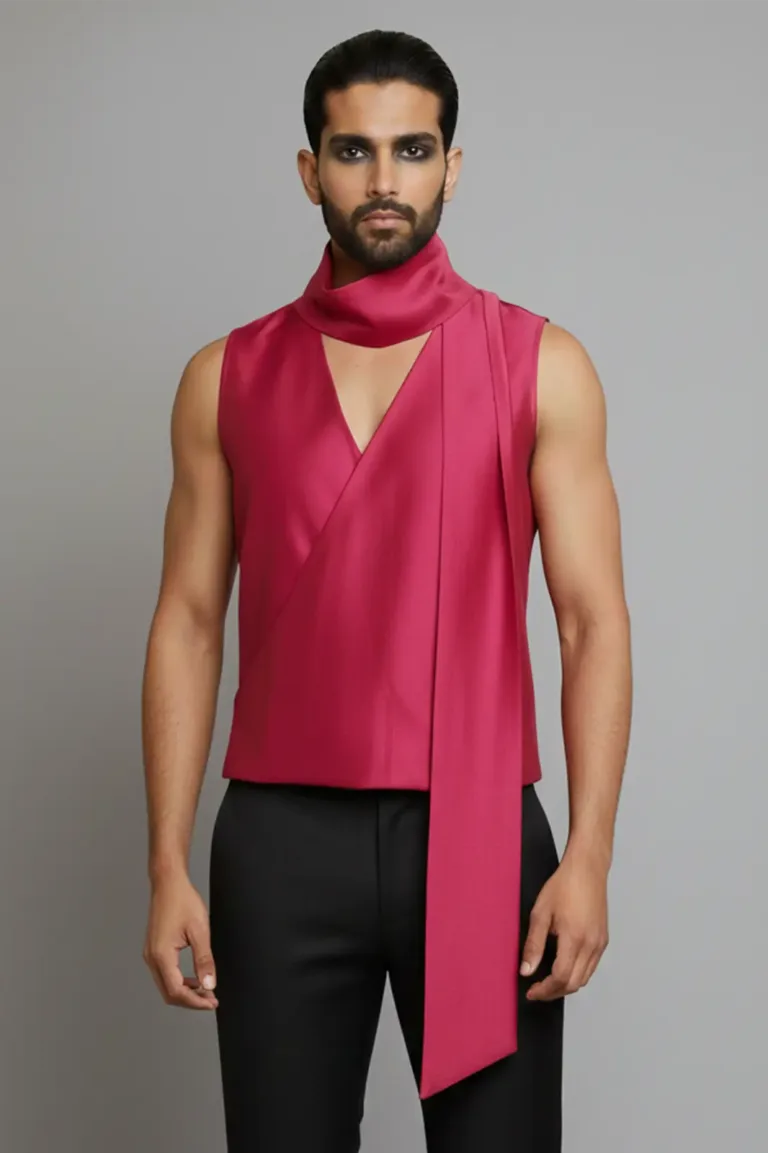 VALZ Satin Shirt Red