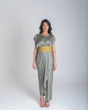 Yellow Greenbraidedcocktailgown 5