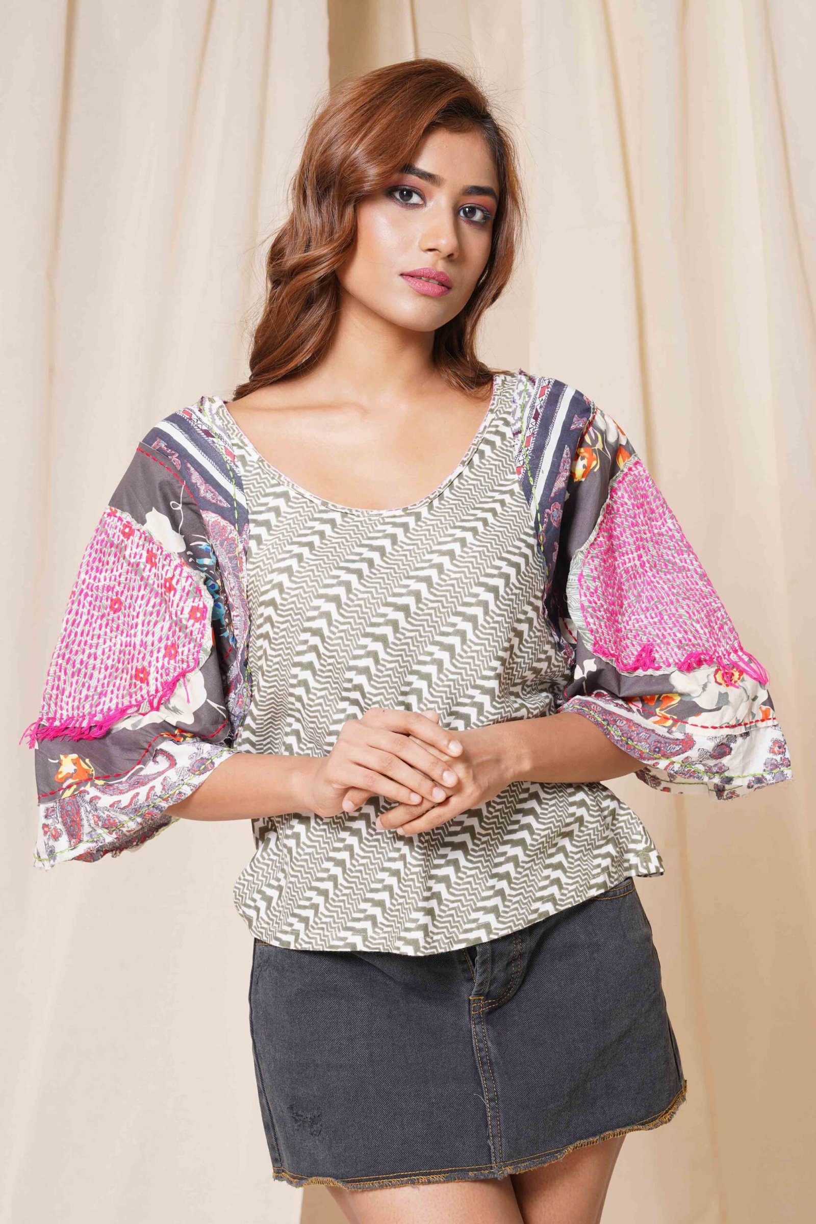 Artisan Patchwork Short Top