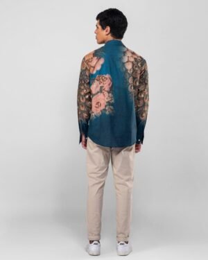 Peacock On The Wall Shirt For Men In Available In Cotton And Linen 2867053