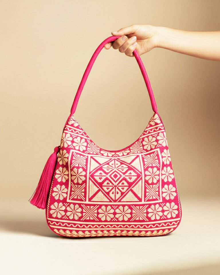Fuchsia Rose Hobo