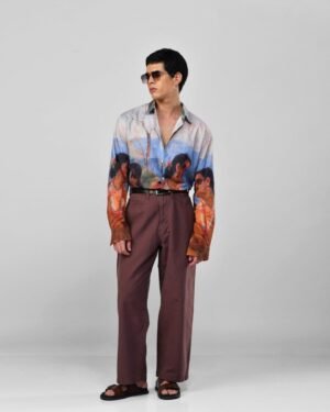 Shakuntala By Raja Ravi Varma Luxury Designer Shirt Soft Cotton Or Pure Linen Partywear Shirt For Men 6221374