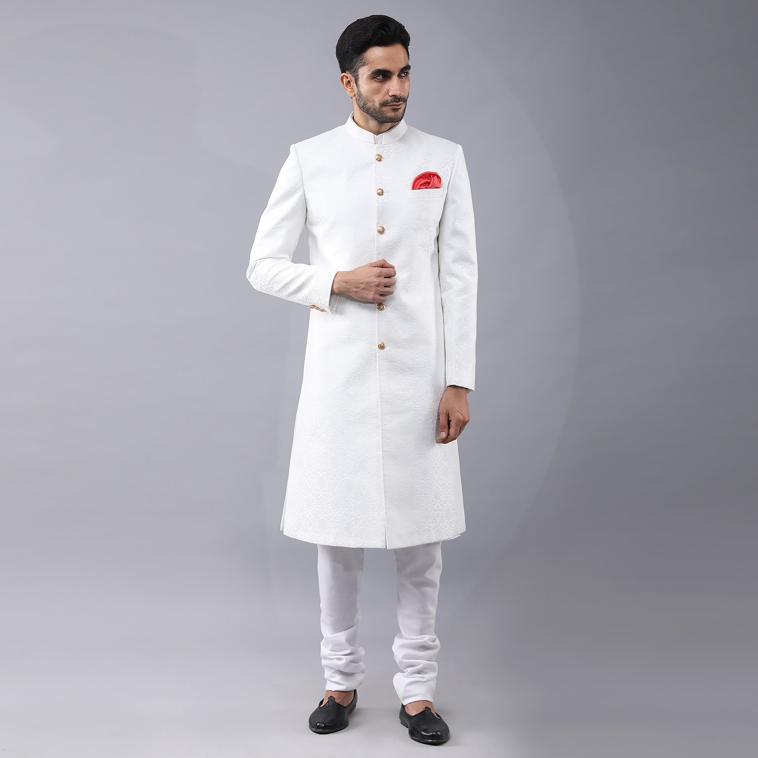 Banrasi Brocade Sherwani with Kurta