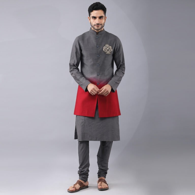 Shaded Bundi Jacket with Placement
