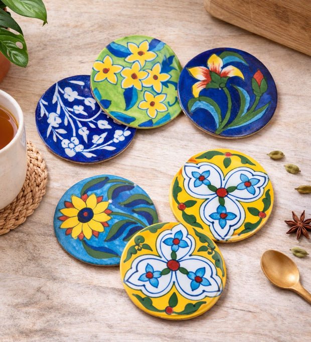 Blue Pottery Coasters