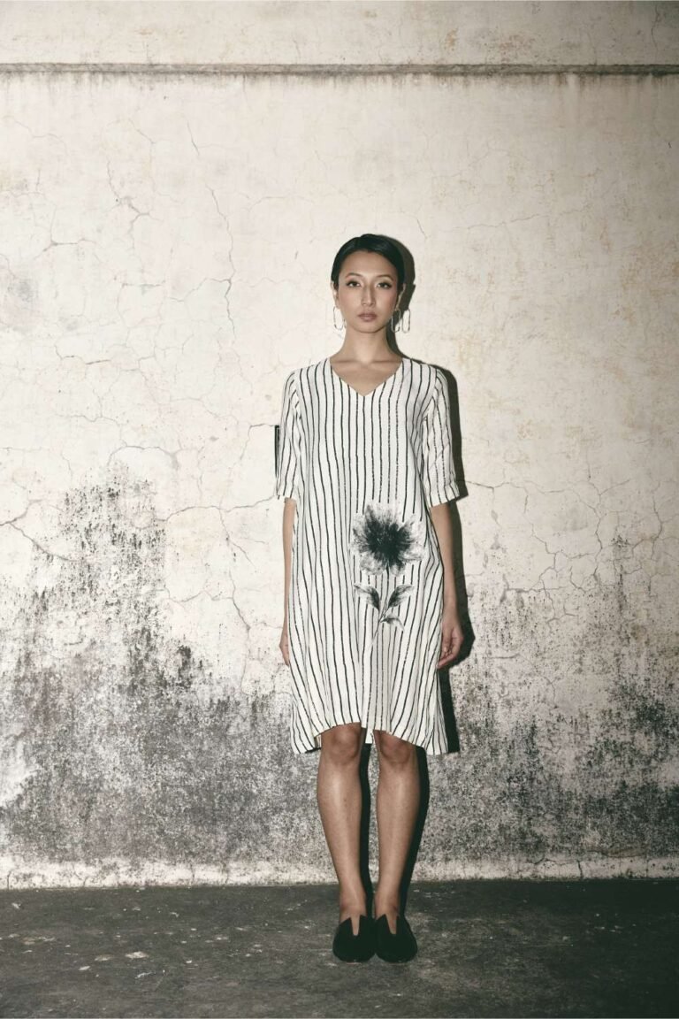 Stripe Bloom Dress