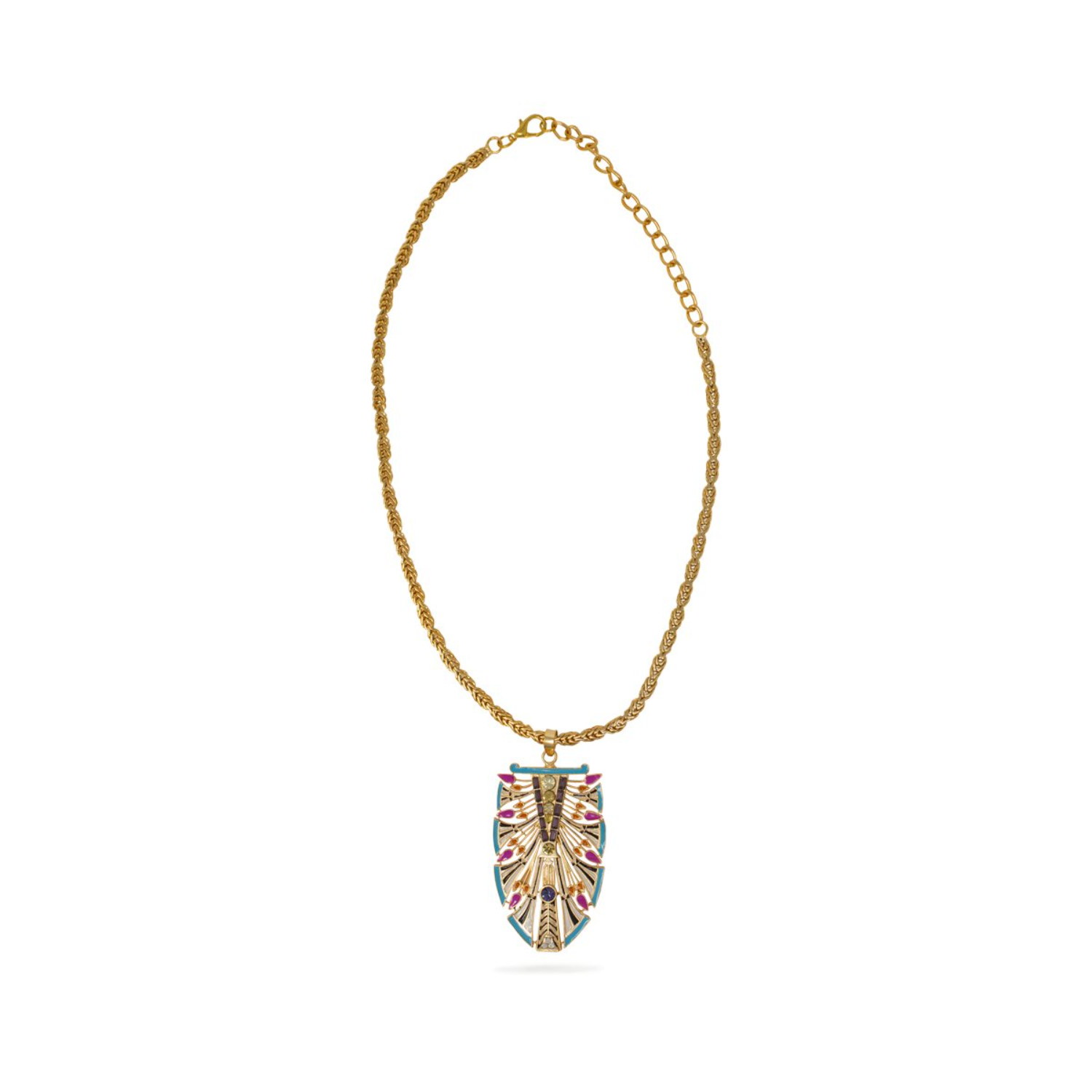 Valliyan Blue Egyptian Pendant Neck