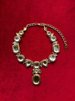 Gold & Silver Polki Rococo Neck