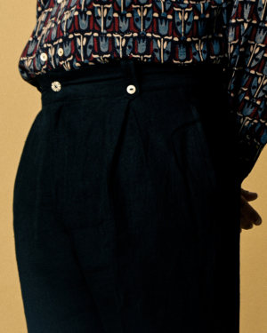 acid moons seeker pants black closeup