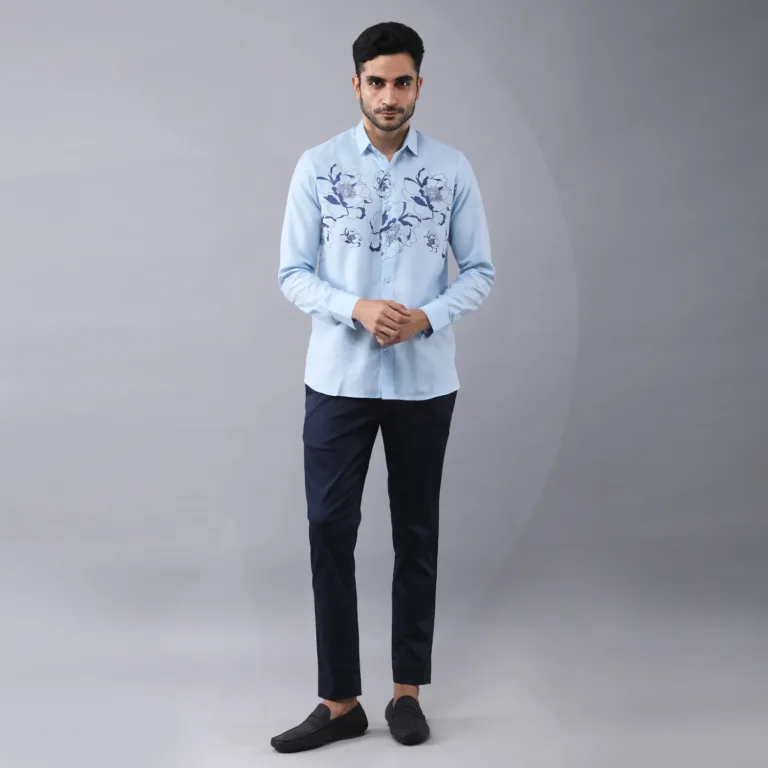 Floral Placement printed shirt