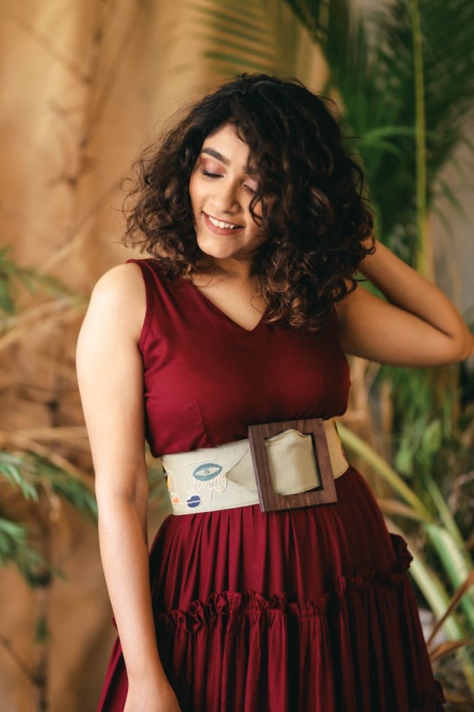 Scrabble Embroidered Belt