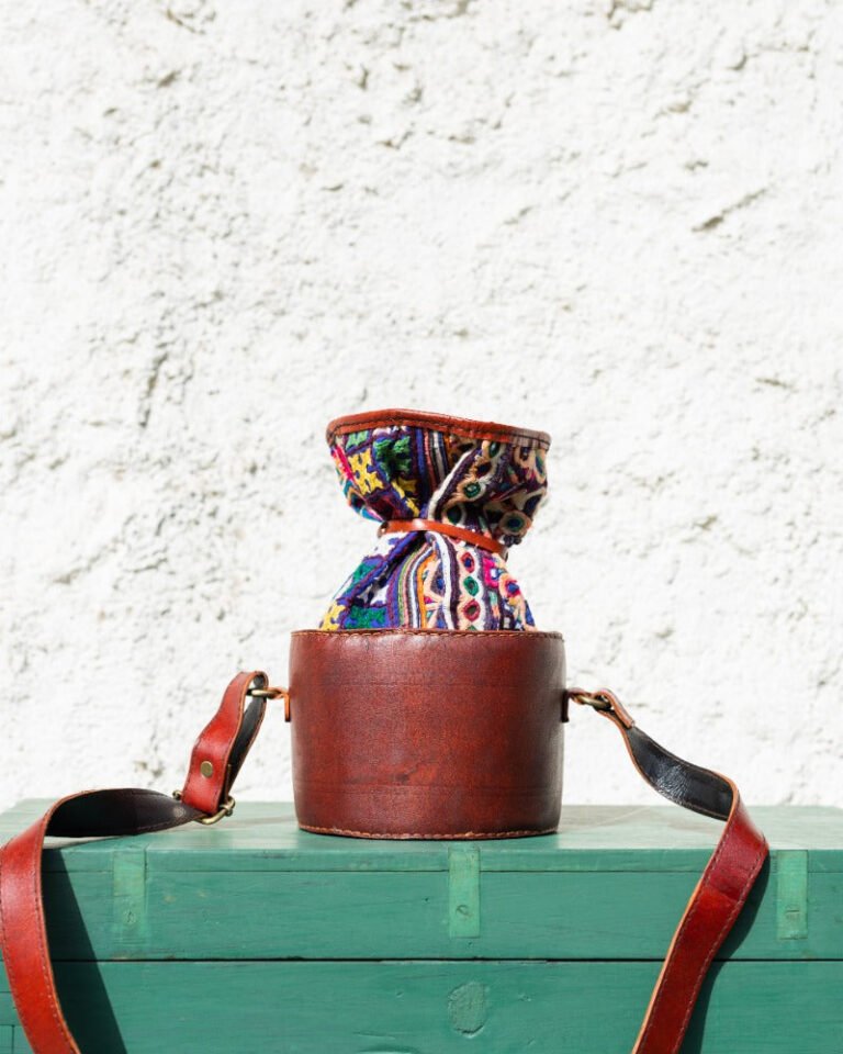 Gamthi Potli Leather Bag (Round)