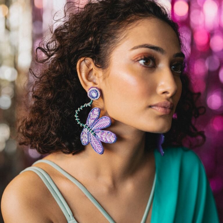 Shikanji Flower Earrings