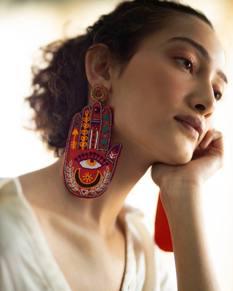 Talk to My Hand Hamsa Earrings