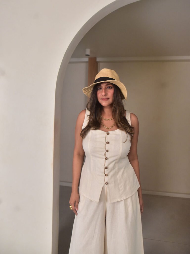 Amara Button Down Vest - Pant Set