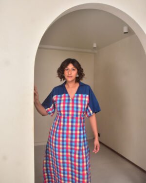 Bluecheckslongdress5
