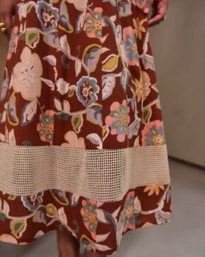 Brown net dress2