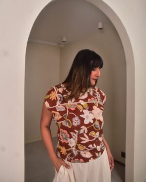 Brown top with lace5