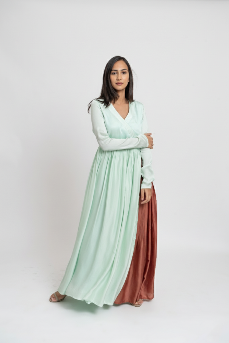 Tea Green Angrakha