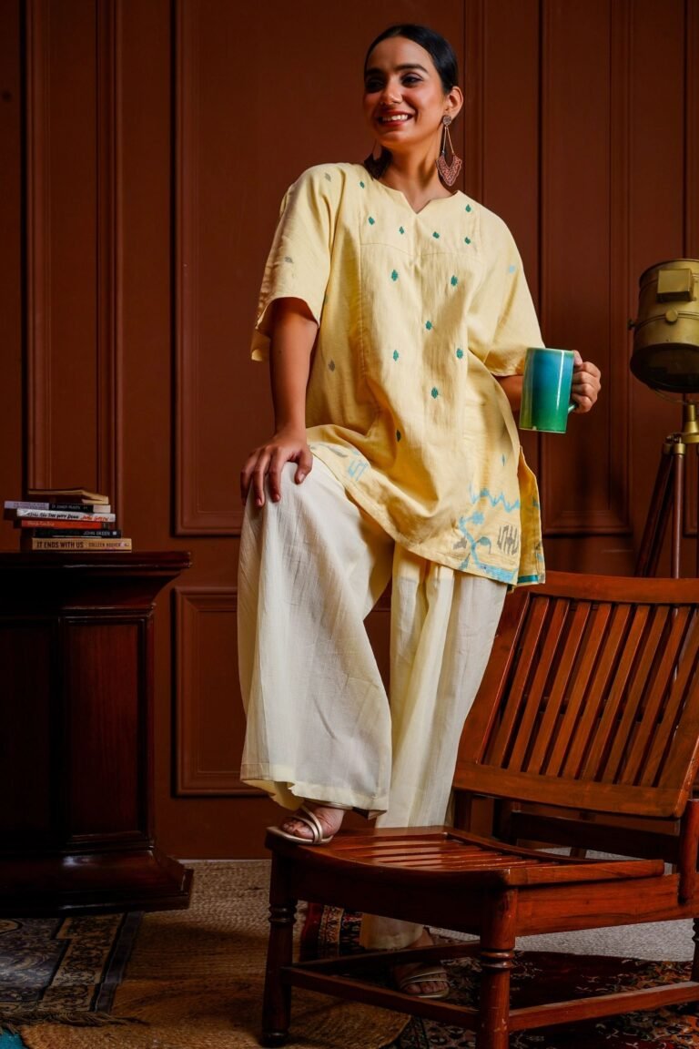 Mustard Geometric Charm Tunic