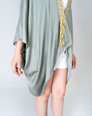 GreenBraidedShortCape