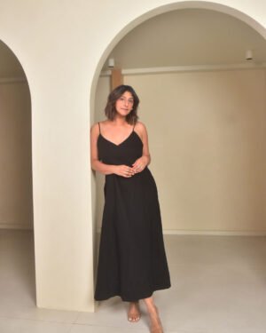 LunaStrappyDress Black6